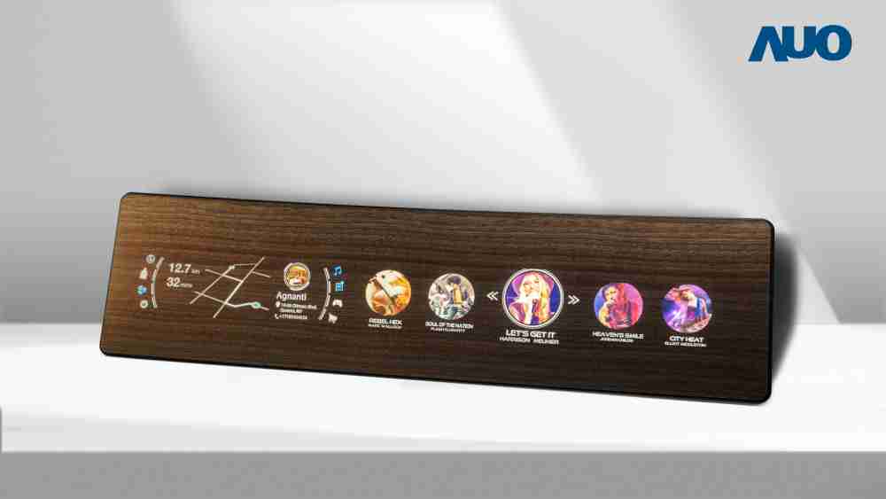 彩霸王研发全球最高穿透度达80%的AmLED木纹显示器，，，可于使用时呈现高亮度、、、清晰可见的信息，，并在不使用时回归为单纯的饰板，，节能兼具美观